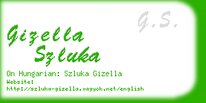 gizella szluka business card